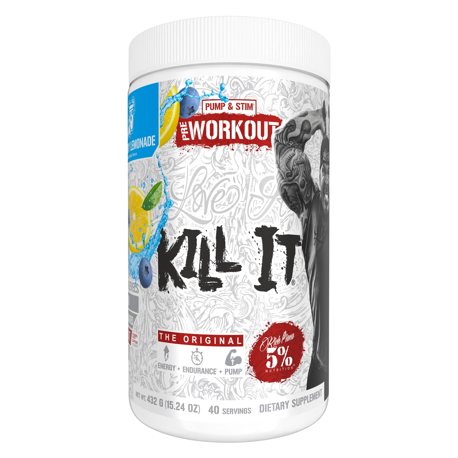 Amazon.com: 5% Nutrition Rich Piana Kill It Pre Workout Powder w